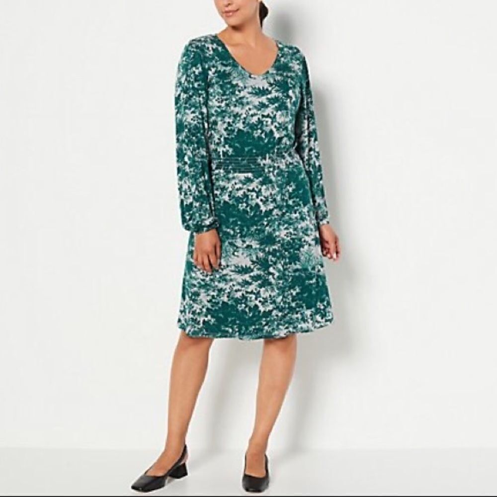 Jason Wu  Smocked Printed Dress